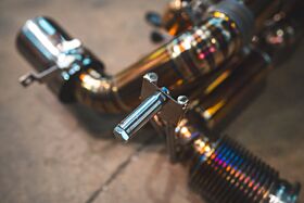 2021-2025 Lamborghini Huracan STO 5.2L Full Valved Exhaust System With Free Flow Headers, Grade 5 Titanium Bespoke OEM Style Valvetronic Tips by Valvetronic Designs - LAM.STO.VSES.FFH.2.TI