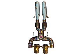 2022-2025 Maclaren Artura 3.0L, F1 Full Exhaust System, Grade 5 Titanium Titanium Bespoke 3.5 Inch Outlet Tips by Valvetronic Designs - MAC.ARTURA.F1.FF.TI