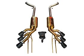 2005-2018 Mercedes W463 G63,G550,G500 4.0L, Full Exhaust System, T304 Stainless Steel Finished in Anodized Gold, Bespoke OEM Style Valvetronic Tips by Valvetronic Designs - MER.W463.G63.VSES.FF.AG