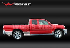 2005-2007 Toyota Tacoma 4DR Custom Style Rear QTR Flares 2PC by Wings West - 490209-490211