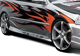 1996-2000 Honda Civic 2DR/HB Tuner Type-II Side Skirts 2PC by Wings West - 890422R-890422L