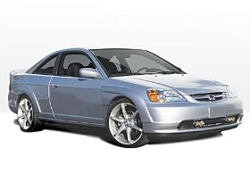2001-2003 Honda Civic 2DR Extreme 7-PC Fender Flare Set by Wings West - 890544