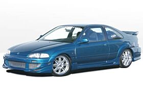 1992-1995 Honda Civic 2DR Rear Flares 2PC by Wings West - 890613-890614