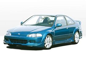 1992-1995 Honda Civic 2DR 7-PC Extreme Flare Set by Wings West - 890616