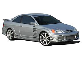 2001-2004 Honda Civic 2DR Front Fender Flares 2PC by Wings West - 890686-890687