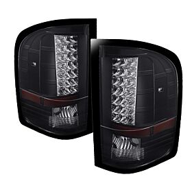 2007-2012 Chevy Silverado 1500/2500/3500 Black LED Tail Lights - ALT-JH-CS07-LED
