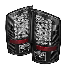 2002-2006 Dodge Ram 1500/2500/3500 Black LED Tail Lights - ALT-JH-DR02-LED-BK