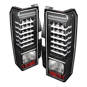 2006-2009 Hummer H3 Black LED Tail Lights - ALT-ON-HH306-LED-BK