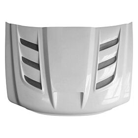2007-2013 Gmc Sierra 1500 VIP Style Dual-Functional Ram Air Hood Fiberglass - GS07AHVIPFHW