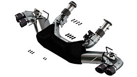 2020-2022 Chevrolet Corvette C8 6.2L S-Type Borla Exhaust System Dual Round Angle Cut Carbon Fiber Tips - 140838CF