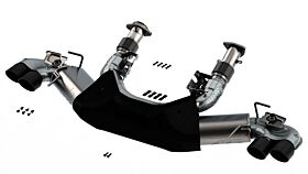 2020-2022 Chevrolet Corvette C8 6.2L Borla ATAK 3in Exhaust System Dual Round Rolled A/C Black Chrome Tips - 140839BC