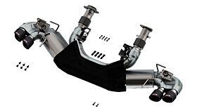 2020-2022 Chevrolet Corvette C8 6.2L Borla ATAK 3in Exhaust System Dual Round Angle Cut Carbon Fiber Tips - 140839CF