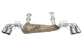 2020-2023 Chevrolet C8 Corvette Performance Rear Exhaust - 4in Slash Cut Tips - Signature Satin - CHEV.C8.ES.SLT