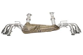2020-2023 Chevrolet C8 Corvette SOUL Performance Rear Exhaust - 4in Slash Cut Tips - Polished Chrome