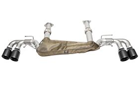 2020-2023 Chevrolet C8 Corvette SOUL Performance Rear Exhaust - 4in Straight Cut Tips - Ceramic Matte Black