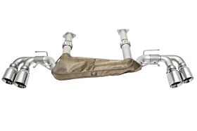 2020-2023 Chevrolet C8 Corvette SOUL Performance Rear Exhaust - 4in Straight Cut Tips - Polished Chrome