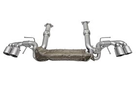 2020-2023 Chevrolet C8 Corvette SOUL Valved Exhaust - 4in Slash Cut Tips - Brushed
