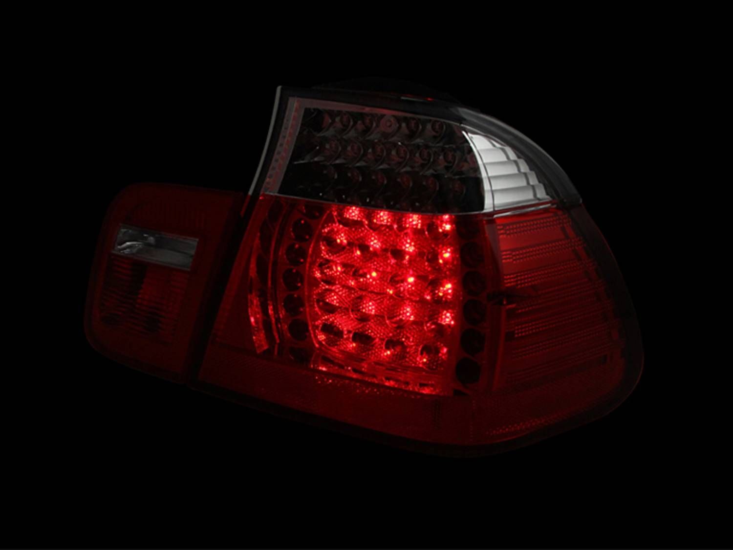 2002-2005 BMW 3-Series E46 Anzo LED Tail Lights Red/Clear - 321096