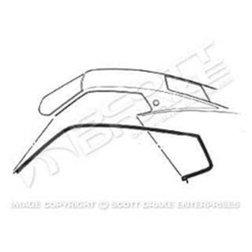 Fastback Rumprail Parlor 1969-1970 Ford Mustang Fastback LH/RH Roof Rail Weatherstrips ...