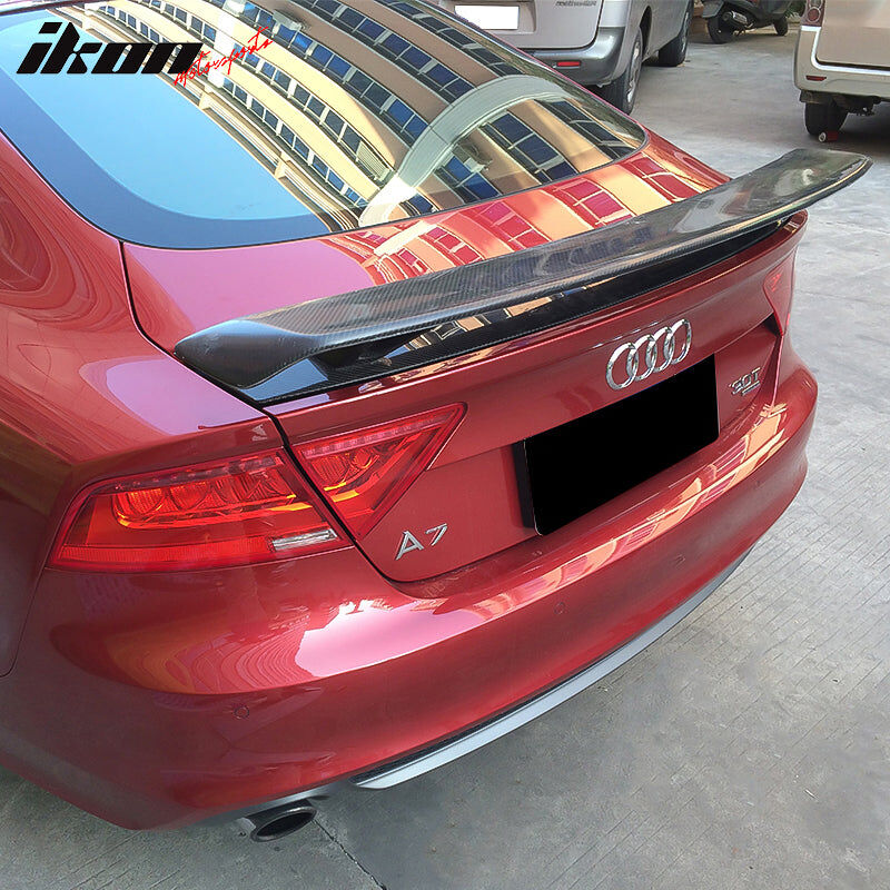 2016-2018 Audi A7 4G8 TTS Style Carbon Fiber Rear Trunk Spoiler Wing ...
