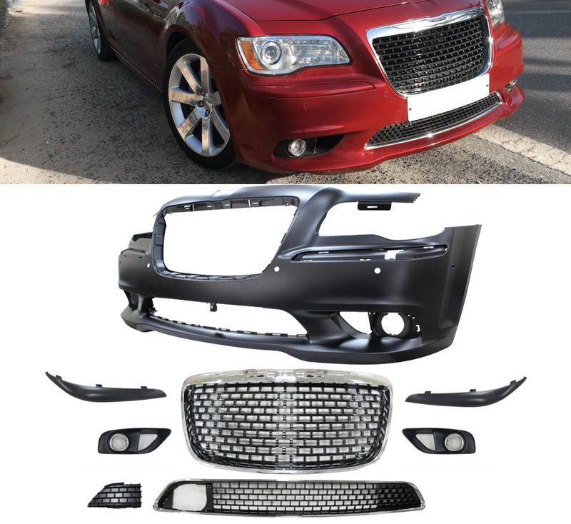 Front Bumper Cover CHRYSLER OEM 2011 300フロントバンパー-フォグ tフォグライトベゼ New Front Bumper Cover Primed Fits 2005-2010 Chrysler 300 C SRT8 Sedan  CH1000882