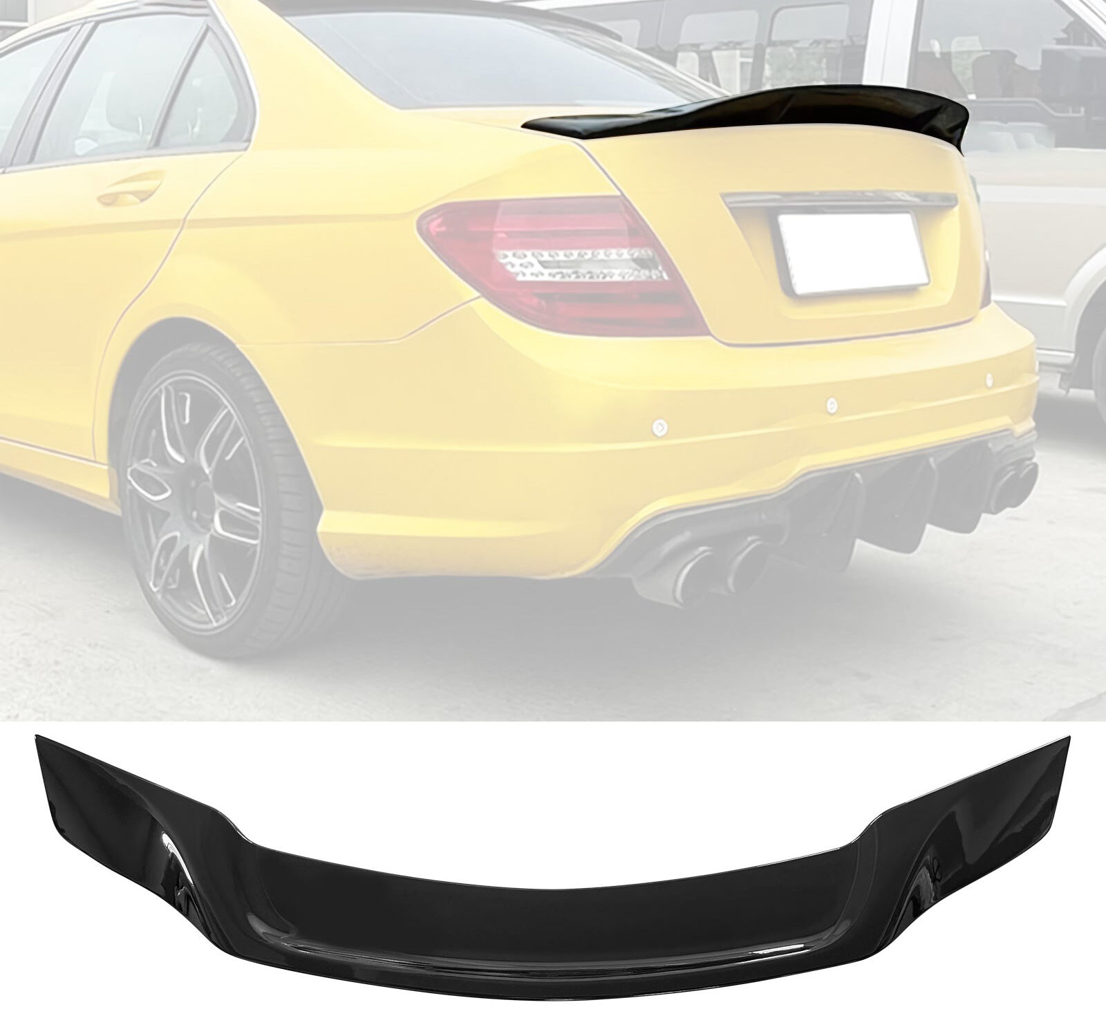 2008-2014 Mercedes Benz C-Class W204 4DR R Style Rear Trunk Spoiler ...
