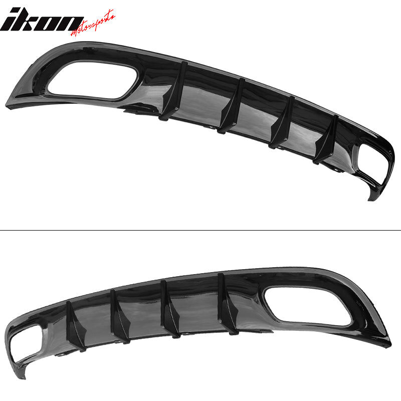 Polypro Diffuser 2015-2024 Dodge Charger V2 Style Polypropylene Rear Bumper Diffuser ...