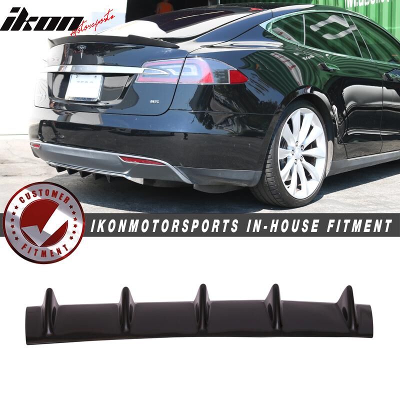 2012-2016 Tesla Model S ABS Rear Diffuser Wing - BLD-V1UNI5F-GBK_TSLS