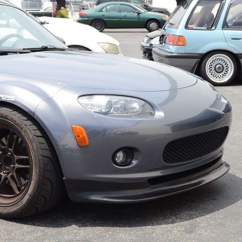 PU Design Front Bumper Lip GV Style Black Polyurethane Mazda MX-5 Facelift