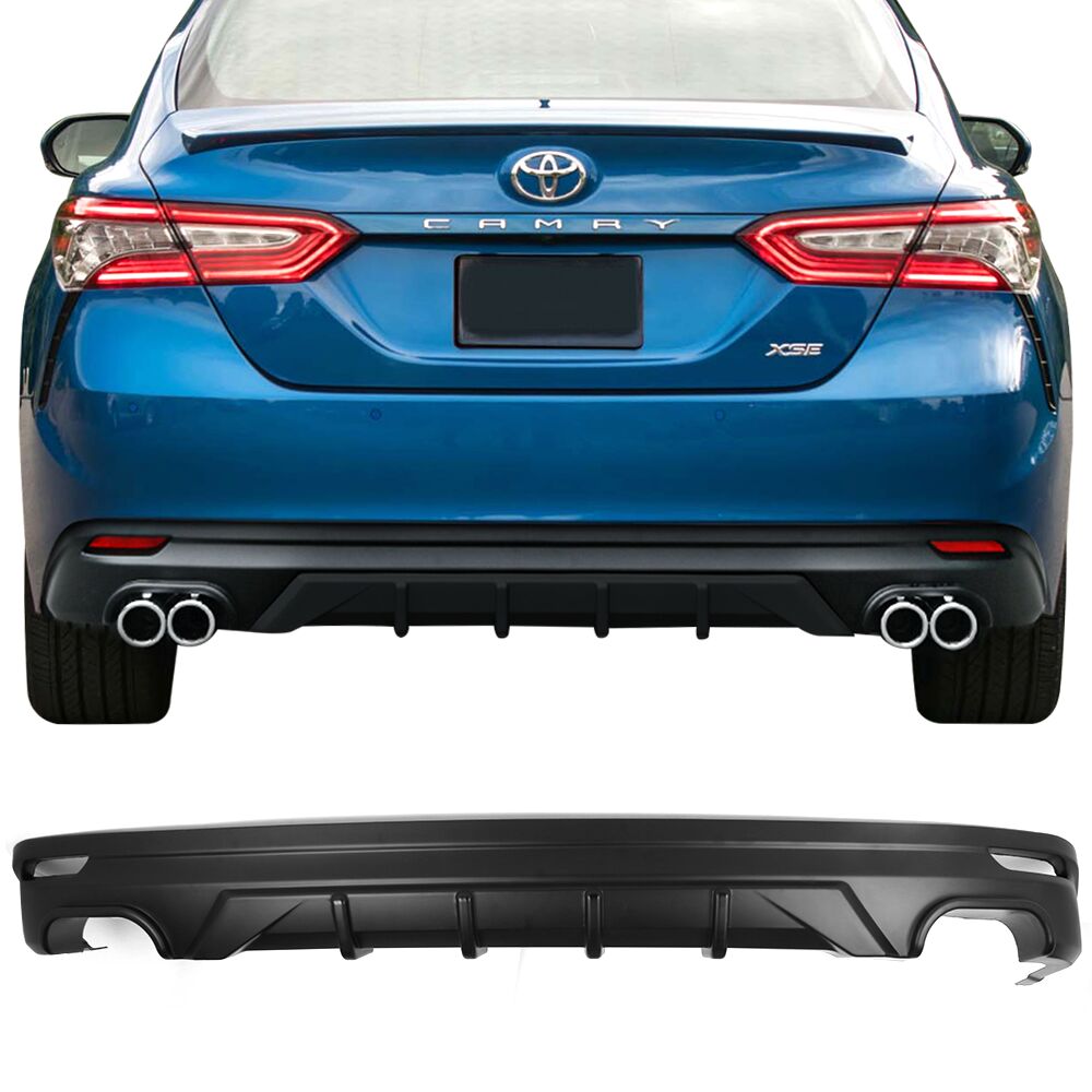 2018-2024 Toyota Camry V3 Rear Bumper Lip Diffuser Matte Black ...