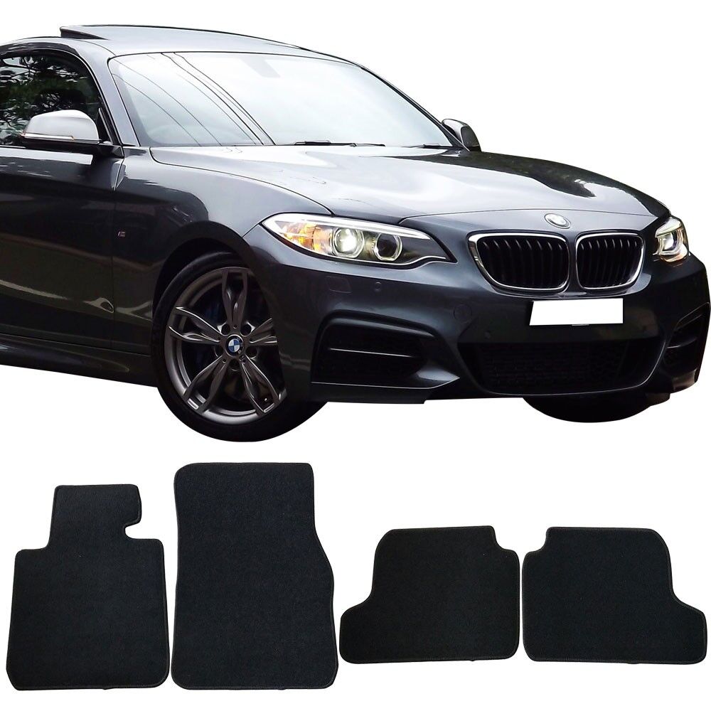 2014-2018 BMW 2-Series F22 Coupe Floor Mats Front & Rear Black 4PC ...