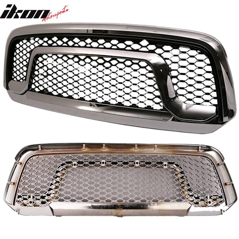 Ram Rbp Grille 2013-2018 Ram 1500 Rebel-Style Front Grille Chrome - GRZ-RAM1315RB-CM
