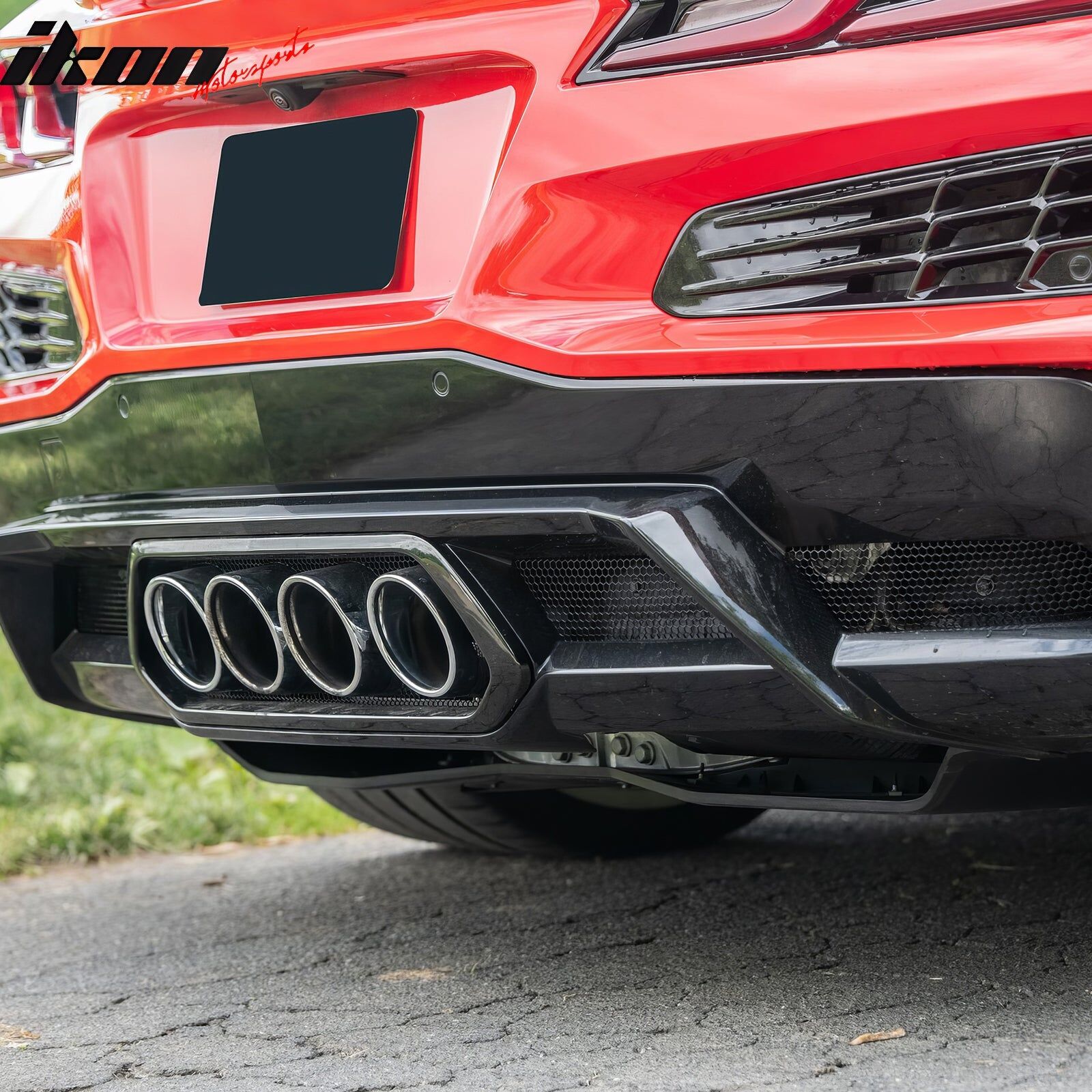 Polypro Diffuser 2020-2025 Chevrolet Corvette C8 Polypropylene Rear Diffuser + Exhaust ...