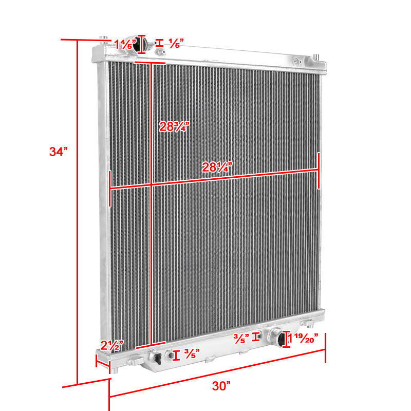 2003-2007 Ford F-250 SuperDuty 6.0L Turbo Diesel 3-Core Radiator - RAD3 ...