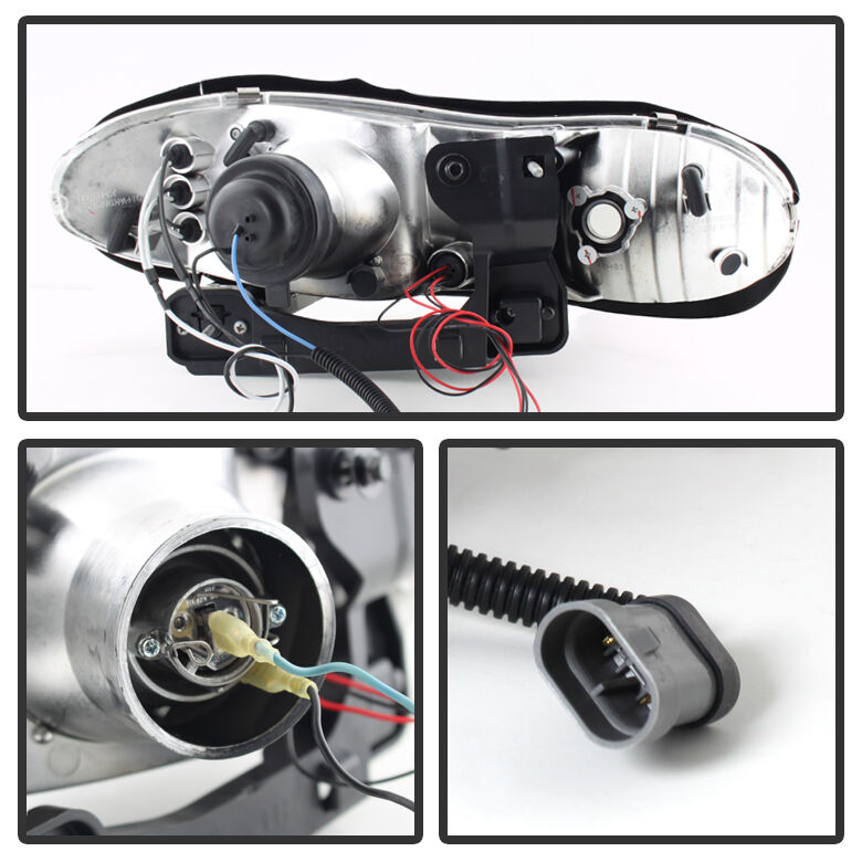 1998-2002 Camaro Factory Style Headlights (Matte Black Housing/Clear - TikTok