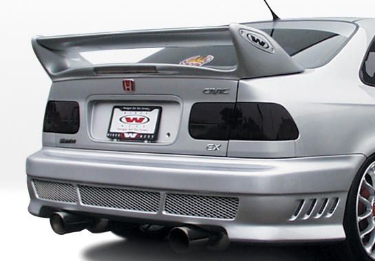 1996-2000 Honda Civic 2DR/4DR Avenger Rear Bumper Cover by Wings West ...