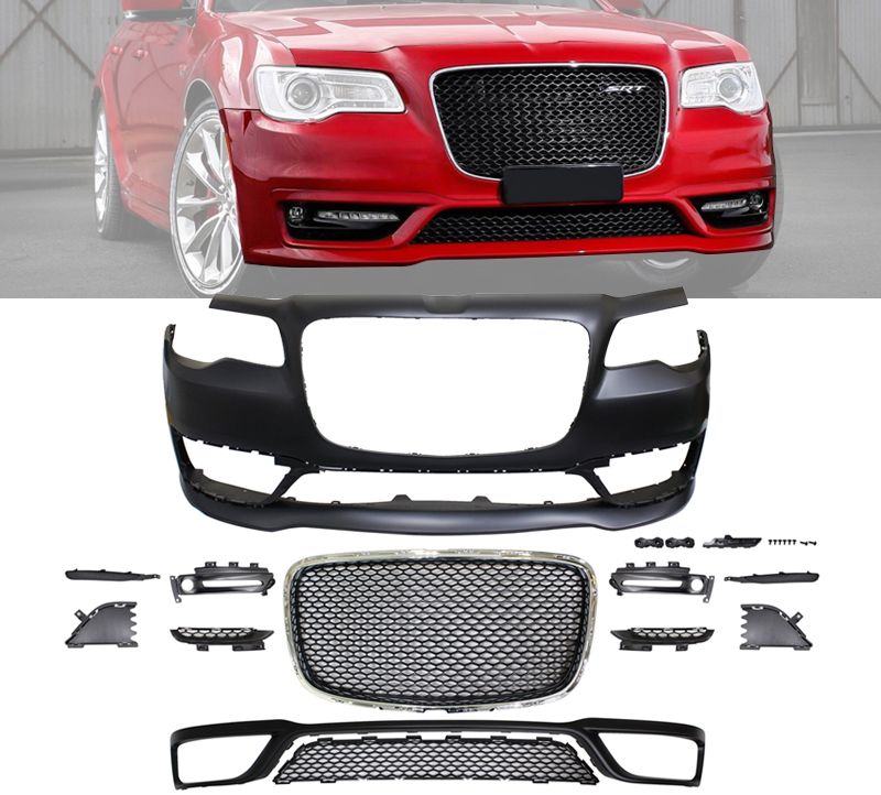 Front Bumper Cover CHRYSLER OEM 2011 300フロントバンパー-フォグ tフォグライトベゼ New Front Bumper Cover Primed Fits 2005-2010 Chrysler 300 C SRT8 Sedan  CH1000882