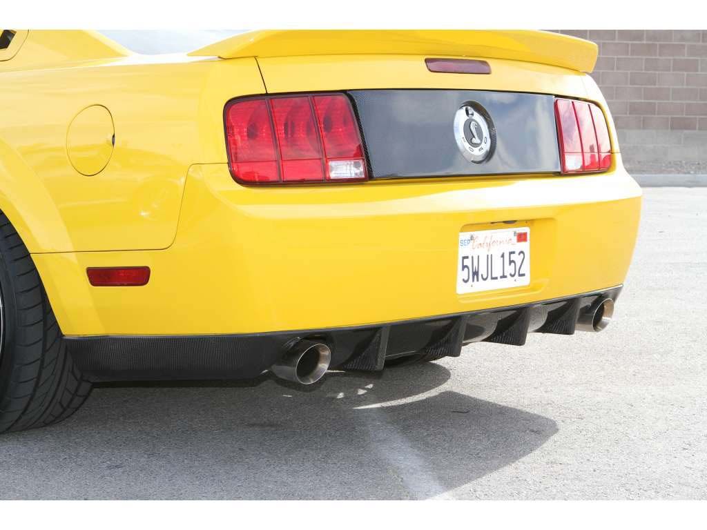 20072009 Ford Mustang GT500 Carbon Fiber Rear Diffuser Cover TC10024