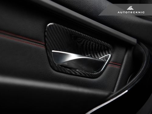 2014 2017 Bmw M3 F80 Sedan Carbon Fiber Interior Door Handle Trim 2pc