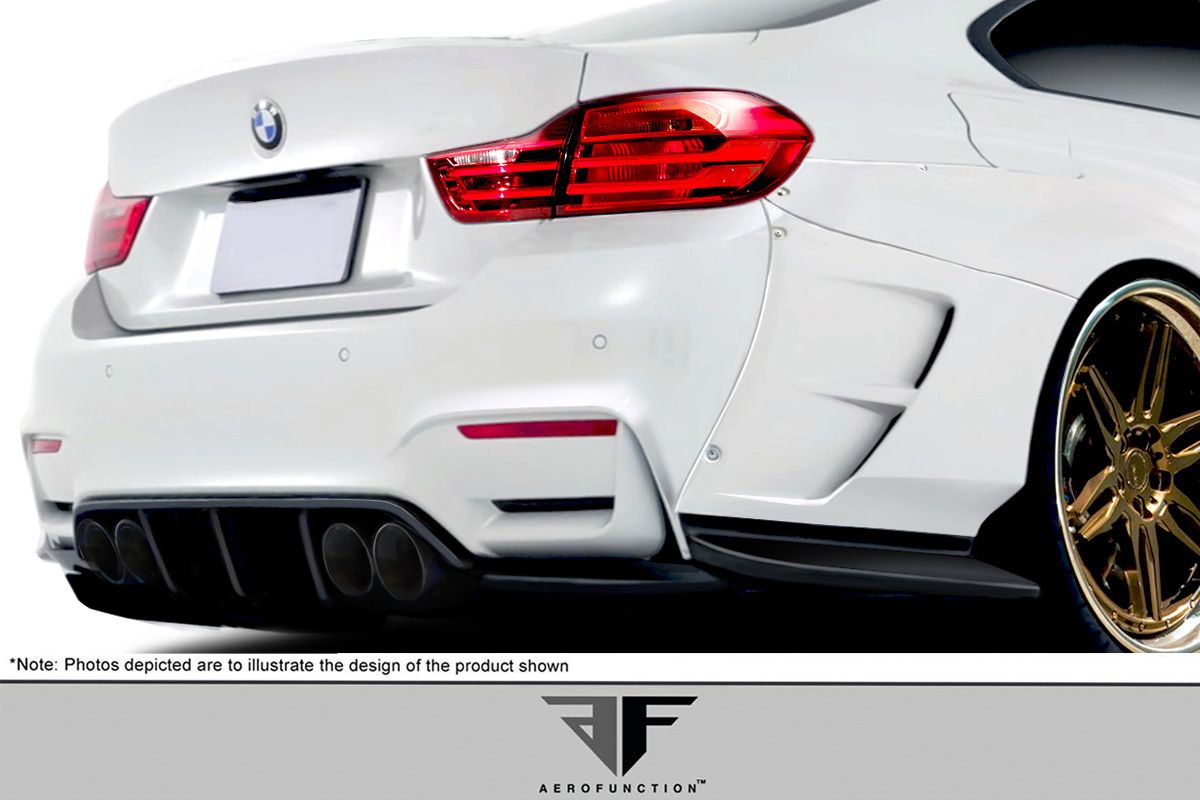 20142019 BMW 4 Series F32 AF1 Wide Body Rear Diffuser 4PC (GFK) (Must