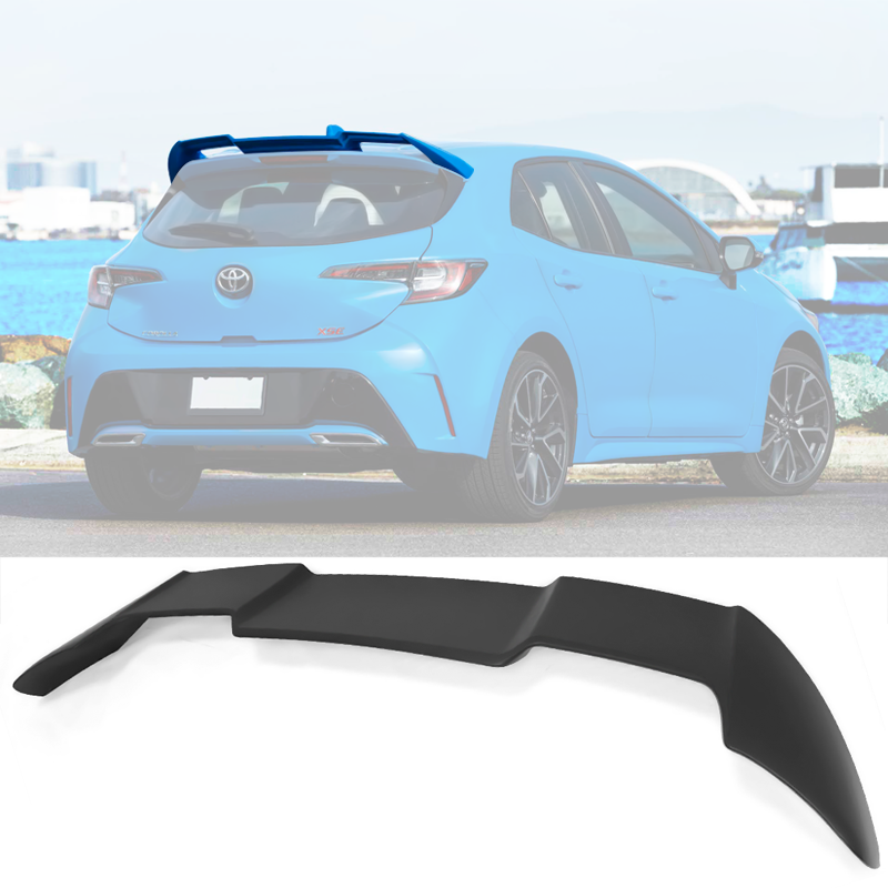 2019 Toyota Corolla 4DR Hatchback Roof Spoiler Unpainted Black ABS