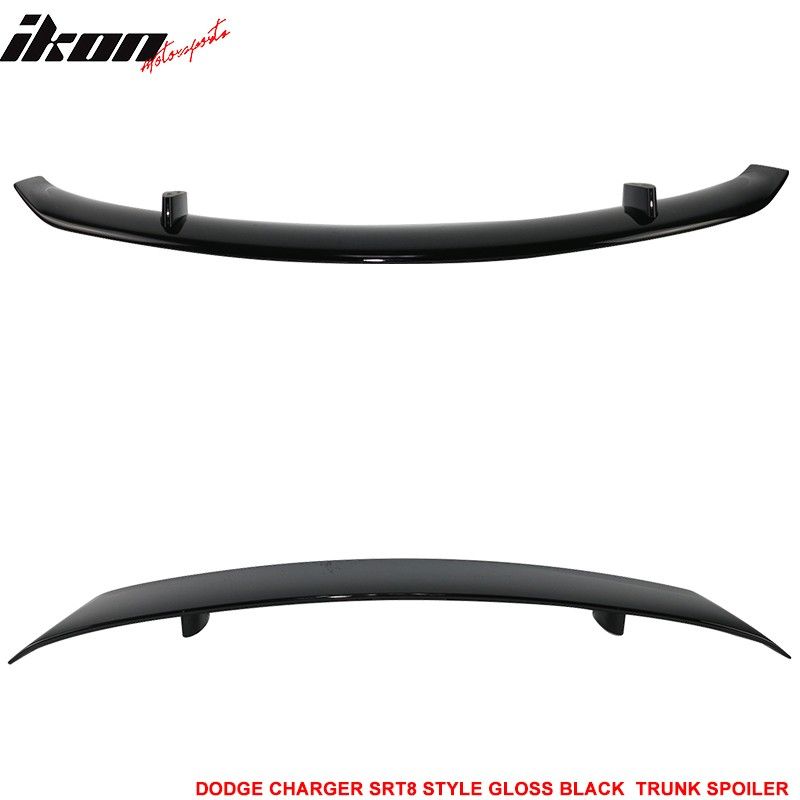 2011-2020 Dodge Charger SRT8 ABS Trunk Spoiler Wing Painted Gloss Black ...