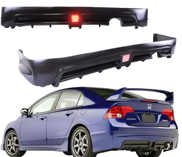 06 11 Honda Civic 4dr Rear Bumper Lip Mugen Rr Polypropylene Blr Hc064rr Pp