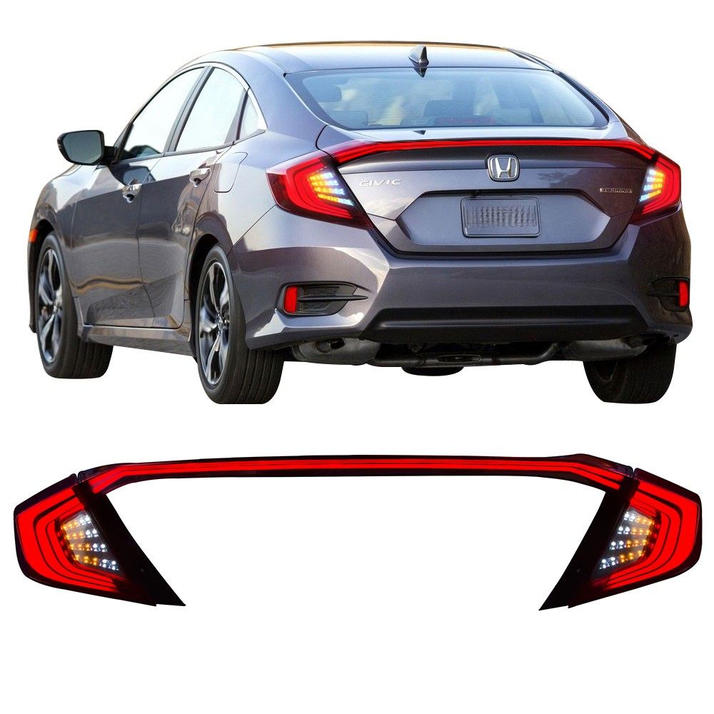 20162018 Honda Civic Sedan Trunk LED Middle Sequency Lights + Tail
