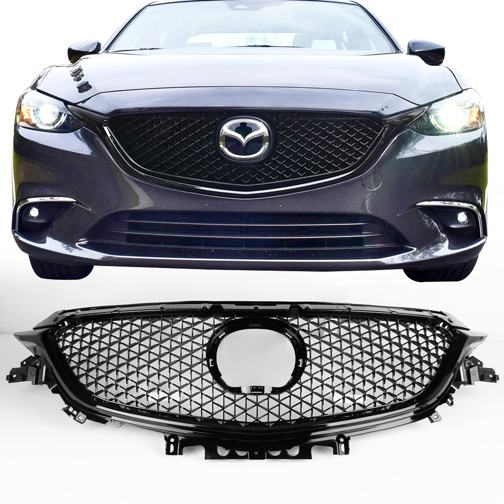 20172018 Mazda 6 6 Mesh Style Front Upper Grille Gloss