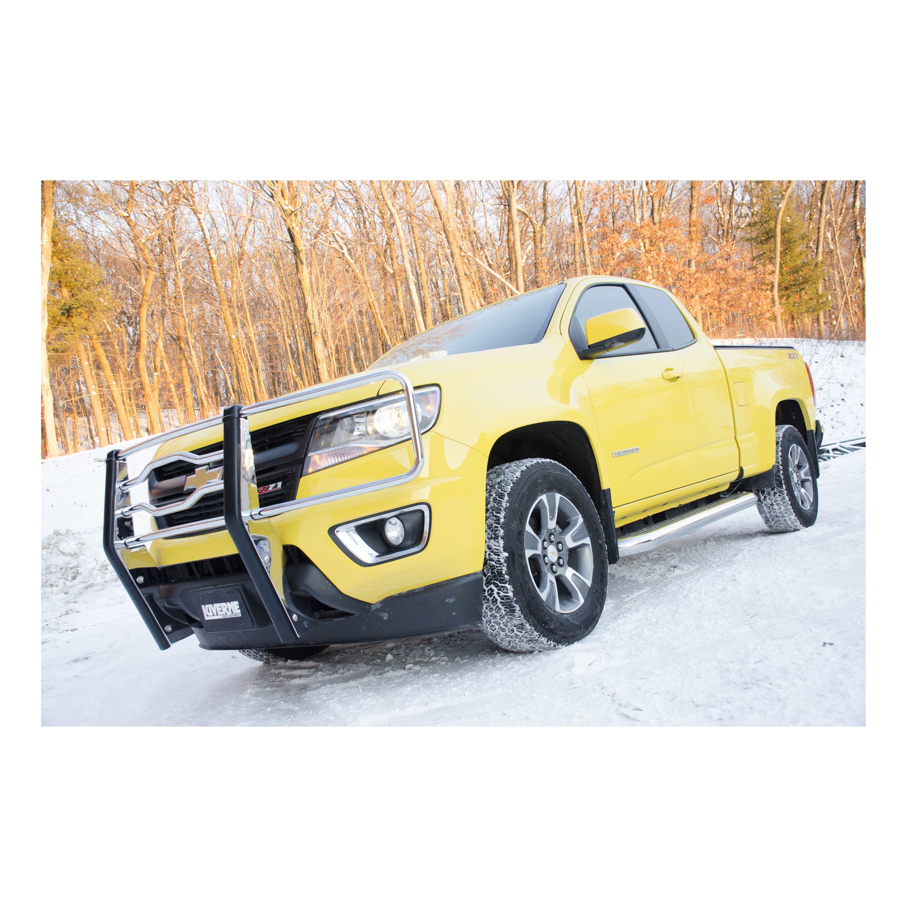 2015-2018 Chevrolet Colorado Ext Cab MegaStep 6 1/2" Running Boards Polished Luverne Truck Running Boards For A 2018 Chevy Colorado