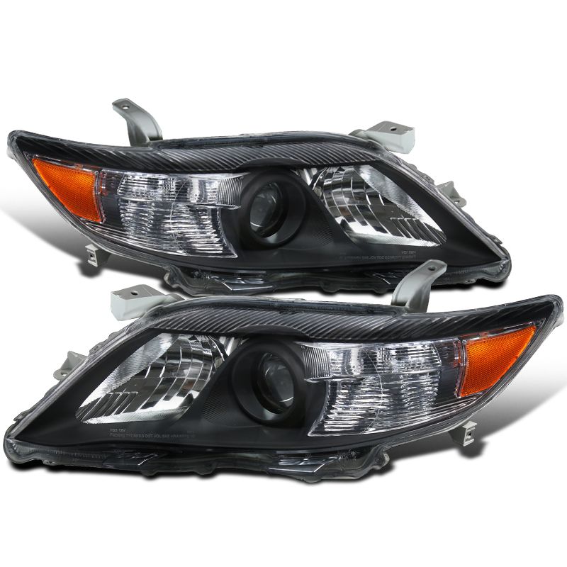 2010-2011 Toyota Camry Black Projector Headlights - 2LHP-CAM10JM-RS