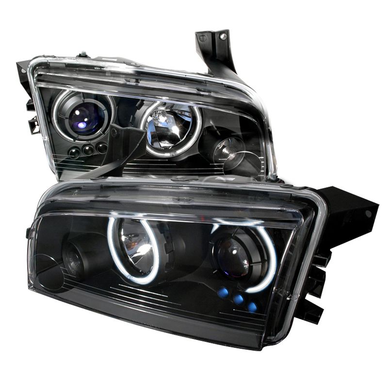 20062010 Dodge Charger Black CCFL Halo Projector Headlights 3LHP