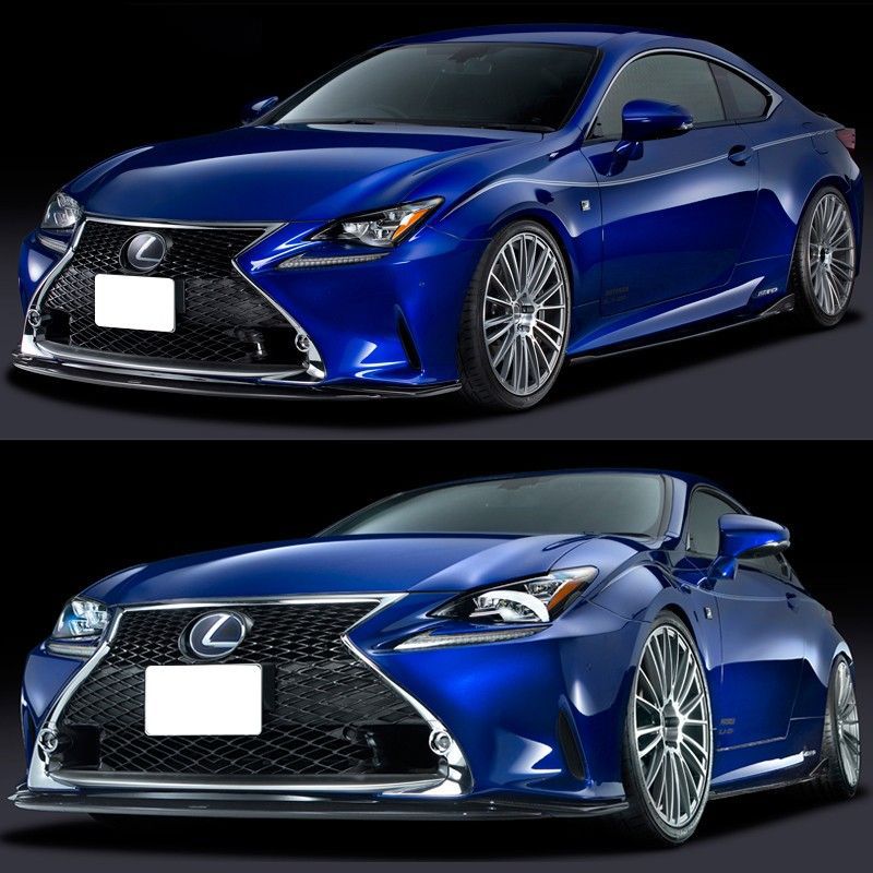 2015 2017 Lexus Rc350 F Sport Silkblaze Style Front Bumper Lip Black Polypropylene