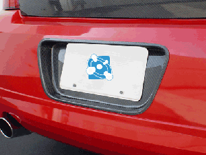 2003-2005 Dodge Neon SRT4 Carbon Fiber License Plate Trim - CBD-CFLCTR